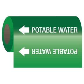 Seton 25148 Self-Adhesive Pipe Markers-On-A-Roll - Potable Water