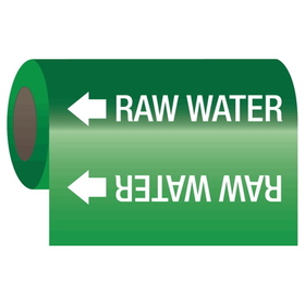 Seton 25149 Self-Adhesive Pipe Markers-On-A-Roll - Raw Water