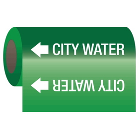 Seton 25159 Self-Adhesive Pipe Markers-On-A-Roll - City Water