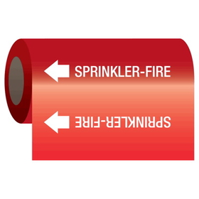 Seton 25171 Self-Adhesive Pipe Markers-On-A-Roll - Sprinkler-Fire