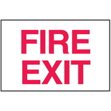 Seton 25645 Fire Exit Sign - Polished Plastic Sign