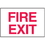 Seton 25645 Fire Exit Sign - Polished Plastic Sign, Price/Each