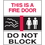 Seton 25677 This Is A Fire Door Sign - Exit/Fire Polished Plastic Sign, Price/Each