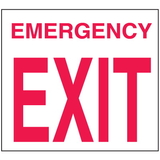 Seton 25678 Emergency Exit Sign - Polished Plastic Sign