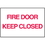 Seton 25742 Fire Door Keep Closed Sign - Polished Plastic Sign, Price/Each