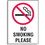 Seton No Smoking Please Signs, Price/Each