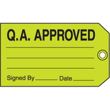Seton 26868 Q.A. Approved Signed By Date Maintenance Tags