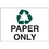 Seton 27439 Recycling Labels - Paper Only, Price/5 /Label