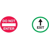 Seton 28819 Do Not Enter  /  Exit (With Arrow) Safety Door And Window Decals