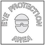 Seton 28894 Safety Stencils - Eye Protection Area