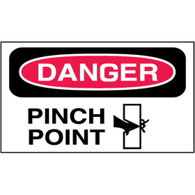 Seton 28985 Safety Labels On A Roll - Danger Pinch Point