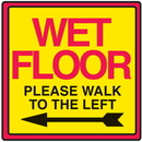 Seton 29363 Safety Traffic Cone Accessories - Wet Floor Walk To Left