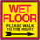 Seton 29364 Safety Traffic Cone Signs - Wet Floor Walk To Right, Price/Each