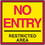 Seton 29370 Safety Traffic Cone Signs - No Entry Restricted, Price/Each