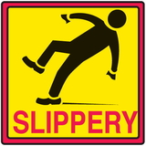 Seton 29372 Safety Traffic Cone Signs - Slippery