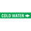 Code 29997 Seton Code Economy Self-Adhesive Pipe Markers - Cold Water, Price/Each