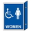 Seton 35675 Handicap Women's Restoom Signs - Double Faced, Price/Each