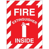 Seton 37808 Fire Extinguisher Inside Self-Adhesive Vinyl Fire Equipment Signs