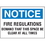 Seton 37830 Notice Fire Regulations Self-Adhesive Vinyl Fire Signs, Price/Each