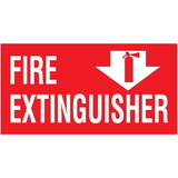 Seton 37837 Fire Extinguisher Self-Adhesive Vinyl Fire Equipment Signs