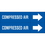 Weather-Code 38152 Weather-Code Self-Adhesive Outdoor Pipe Markers - Compressed Air, Price/Each