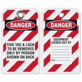 Seton 38654 Lockout Tag- This Tag & Lock To Be Removed Only By Person Shown On Back