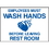 Seton 42341 Deluxe Housekeeping And Cafeteria Signs - Wash Your Hands, Price/Each