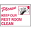 Seton 42342 Deluxe Housekeeping And Cafeteria Signs - Please Keep Our Rest Room Clean, Price/Each