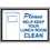 Seton 42344 Deluxe Housekeeping And Cafeteria Signs - Please Help Keep Your Lunchroom Clean, Price/Each