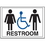 Seton 42370 Economy Front Office Signs - Rest Room/Handicap, Price/Each