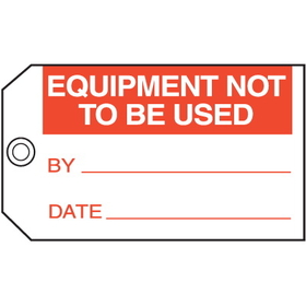Seton 42957 Equipment Not To Be Used By Date Maintenance Tags