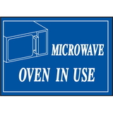 Seton 44242 Deluxe Housekeeping And Cafeteria Signs - Microwave Oven In Use