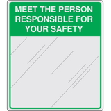 Seton 45221 Safety Slogan Mirrors - Meet The Person Responsible For Your Safety