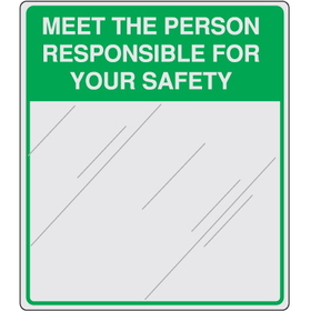 Seton 45221 Safety Slogan Mirrors - Meet The Person Responsible For Your Safety