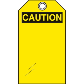 Seton 46573 Self-Laminating Tags - Caution Header Only