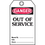 Seton 46576 Self-Laminating Tags - Danger Out Of Service, Price/25 /Tag