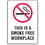 Seton 47781 Plastic This Is A Smoke Free Workplace Signs w/Graphic - 6&quot;W x 9&quot;H, Price/Each