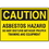 Seton 47814 Asbestos Warning Signs - Caution Asbestos Hazard, Price/Each