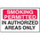 Seton 52205 Smoking Permitted In Authorized Areas Only Signs - Aluminum, Plastic or Vinyl, Price/Each