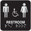 Seton 56363 Outdoor Aluminum ADA Braille Signs - Restroom, Price/Each