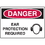 Seton 56373 Harsh Condition OSHA Signs - Danger - Ear Protection Required, Price/Each
