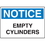 Seton 56653 OSHA Notice Signs - Notice Empty Cylinders, Price/Each