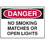 Seton 57324 Harsh Condition OSHA Signs - Danger - No Smoking Matches Open Lights, Price/Each