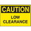 Seton Caution Low Clearance Signs, Price/Each