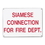 Seton 58530 Siamese Connection For Fire Dept. Aluminum Sprinkler Control Sign, Price/Each
