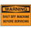Seton 58611 Hazard Warning Labels - Warning Shut Off Machine Before Servicing, Price/5 /Label