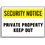 Seton 59937 Security Notice Signs - Private Property Keep Out, Price/Each