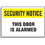 Seton 59944 Security Notice Signs - This Door Is Alarmed, Price/Each
