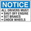 Seton Notice All Drivers Must Chock Wheels Shipping And Receiving Signs, Price/Each