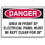 Seton 62330 Lockout Hazard Warning Labels- Danger Area In Front Of Electrical Panel Must Be Kept Clear For 36&quot;, Price/5 /Label